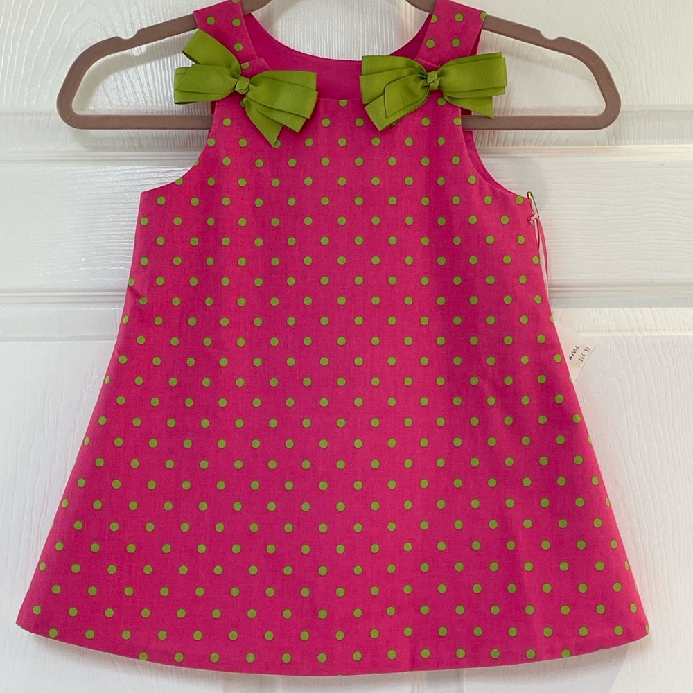 Girls Pink/Green Dress Size 4 - Picture 1 of 4